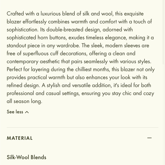 Chic Cream Double-Breasted Women's Blazer - Picture 5 of 5